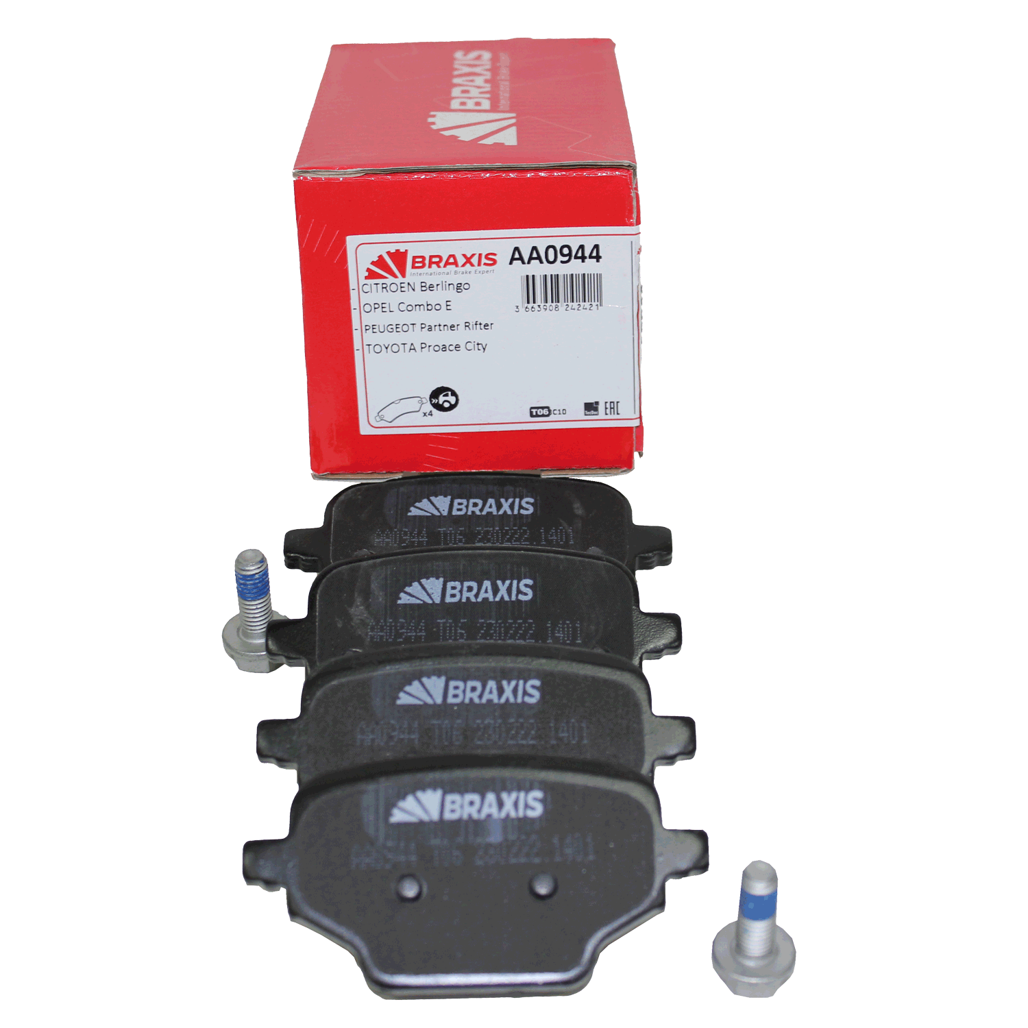 Opel Combo E Arka Fren Balata Takımı Braxis Marka AA0944