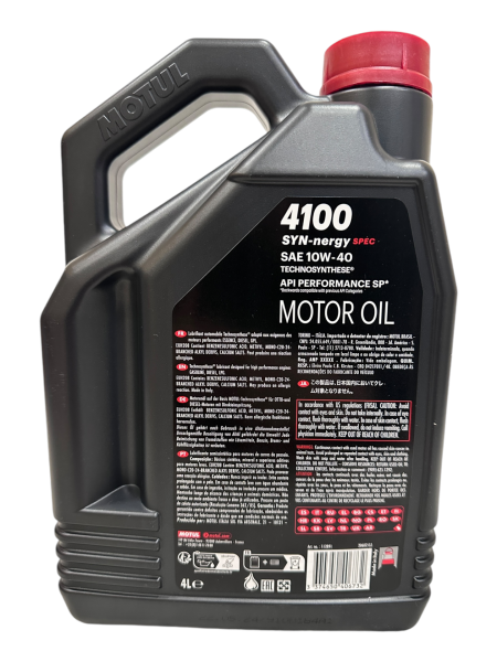 Motul 4100 Synergıe+ Spec 10W40 4 Litre Motor Yağı 2024 Üretim