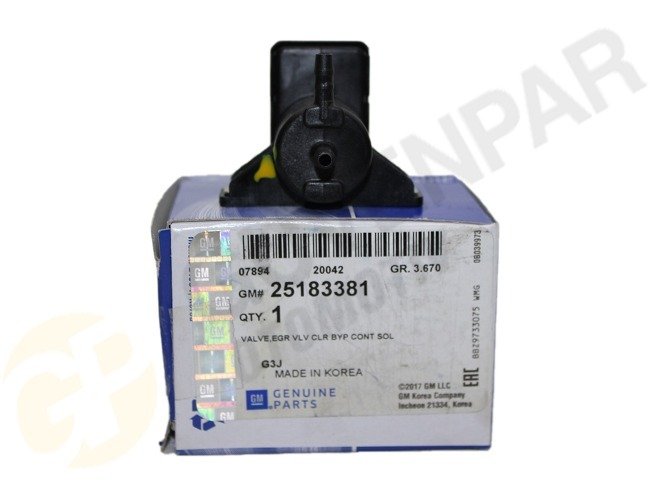 Chevrolet Captiva C140 Egzoz Gazı Devirdaimi Selonoid Valfi Gm Marka 25183381