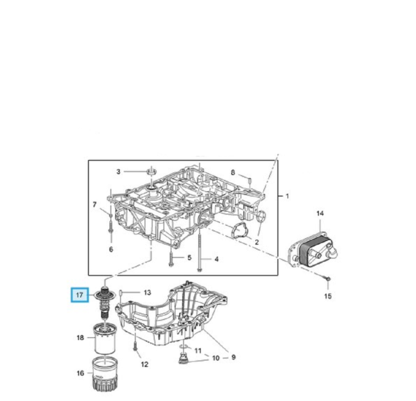 Opel İnsignia B 1.5 Dizel Motor Yağ Filtre Gövdesi Bağlantı Pimi Psa Marka 55515118