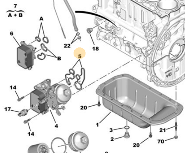 Opel Crossland 1.5 Dizel Motor Yağ Soğutucu Contası Psa Marka 9814294180