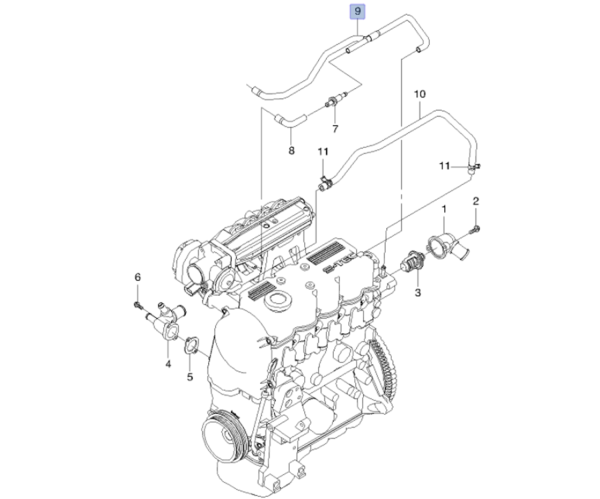 Chevrolet Aveo 1.2 8V Benzinli Motor Havalandırma Hortumu 96566252