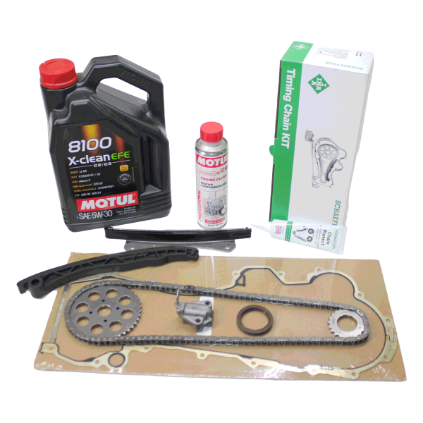 Opel Corsa D 1.3 Dizel Zincir Seti İNA Contalı-Motul 8100 X Clean Efe 5w30 Dexos 2-Motul Engine Clean Motor İçi Temizleyici 300 ML