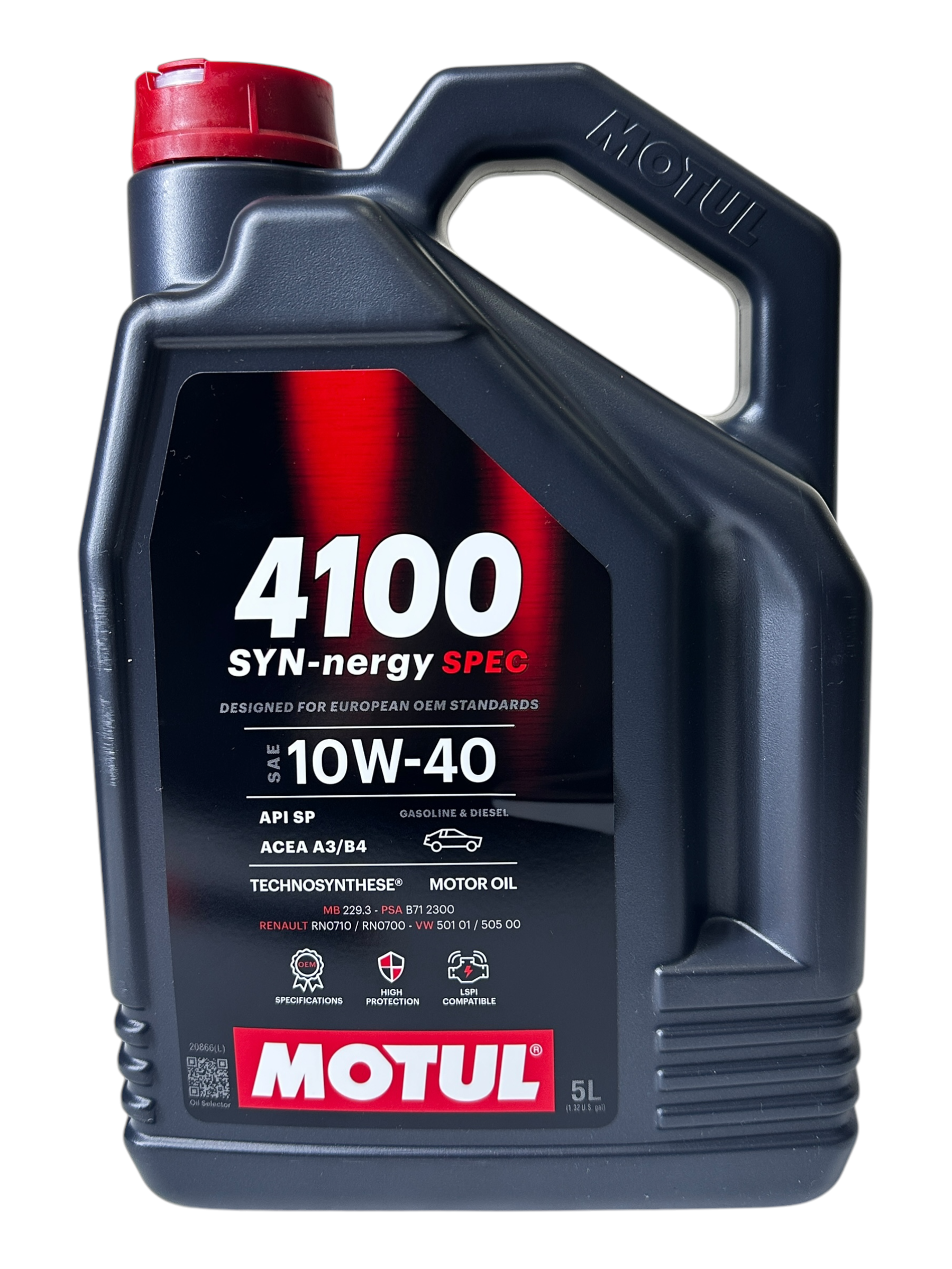 Motul 4100 Motor Yağı 10W40 SYN-Nergy Spect 5 Litre 11.2024 Üretim