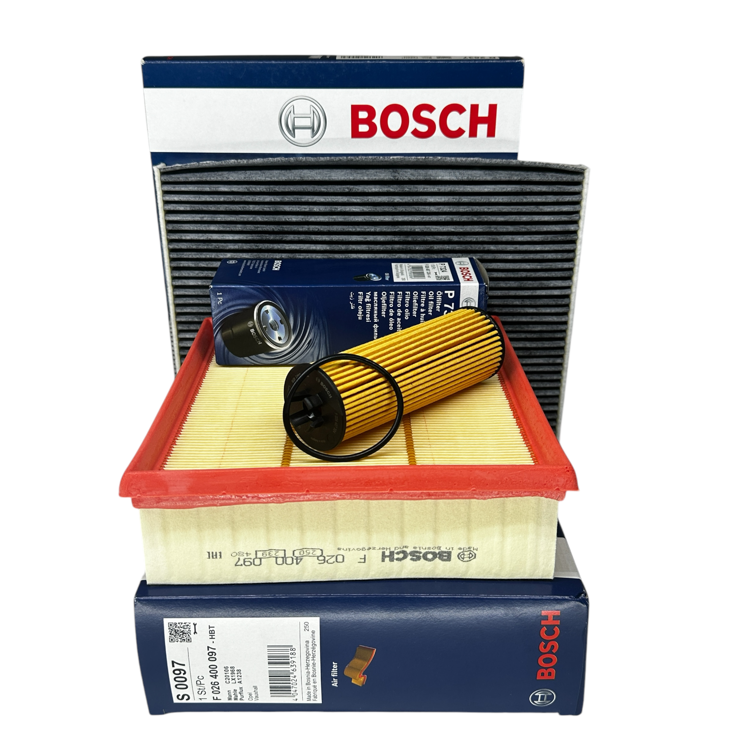 Opel Corsa D 1.2 / 1.4 (A12XER/A14XER) Benzinli Motor Bakım Filtre Seti Otomatik Vites Bosch Marka