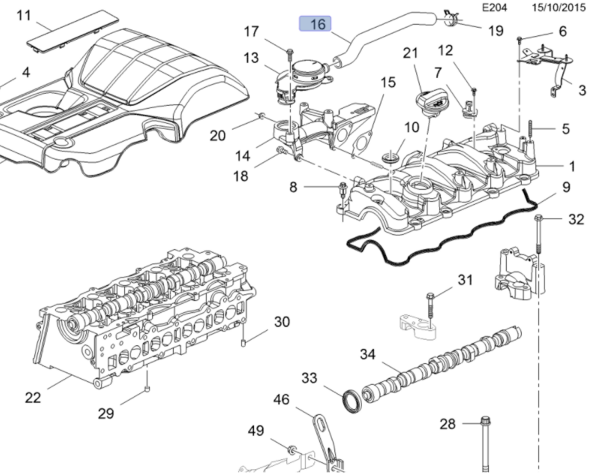 Opel Antara Motor Havalandırma Hortumu YTT Marka Y3636
