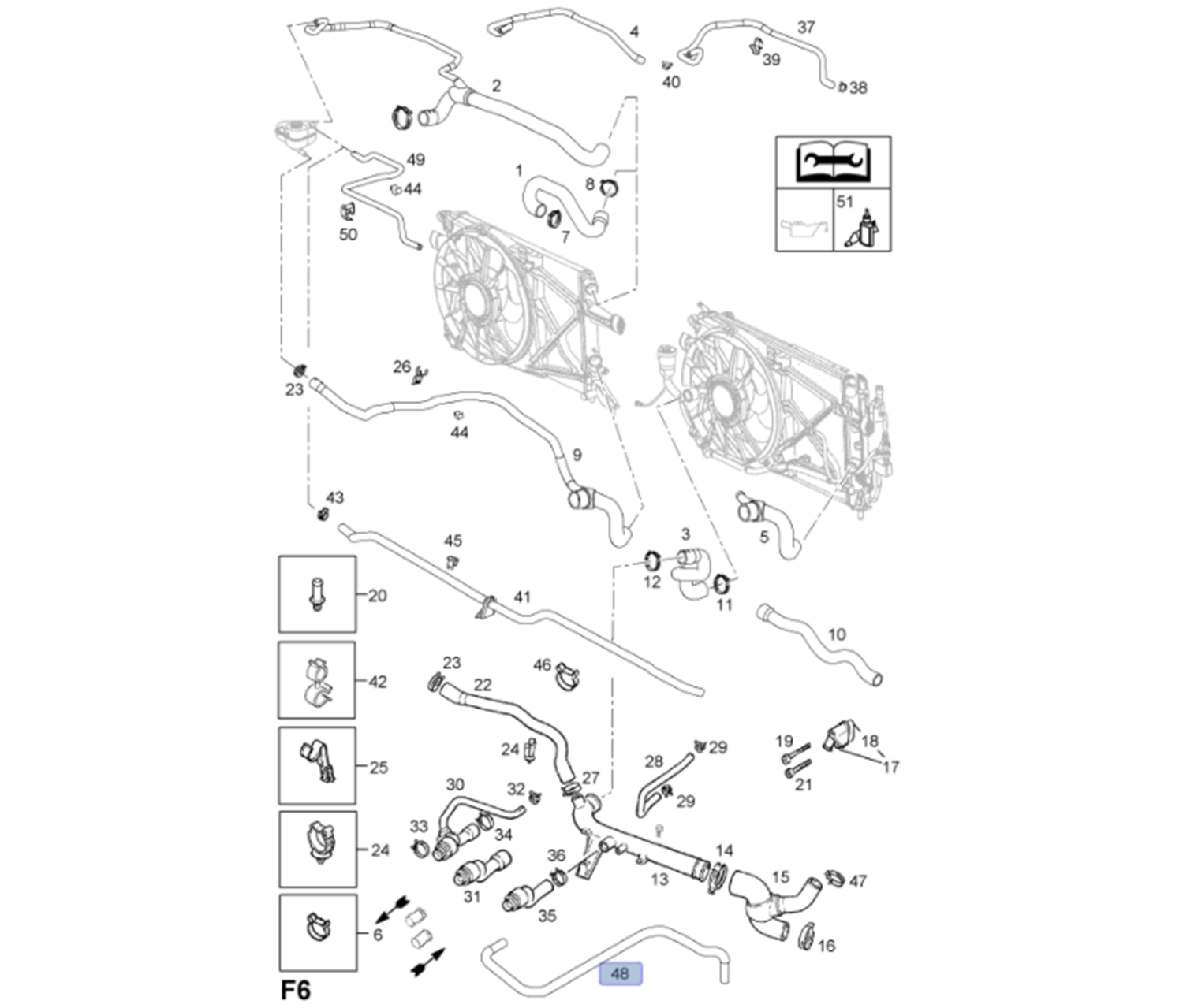 Opel Vectra B 1.6 Motor Gaz Kelebek Soğutma Hortumu Ytt Marka Y10562