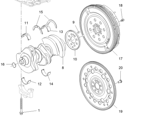 Opel İnsignia B 1.5 Dizel Motor Ana Yatak Üst Std. Psa Marka 55493263