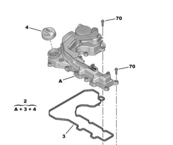 Opel Astra L 1.2 Benzinli Motor Yağ Kapağı Psa Marka 9675477380