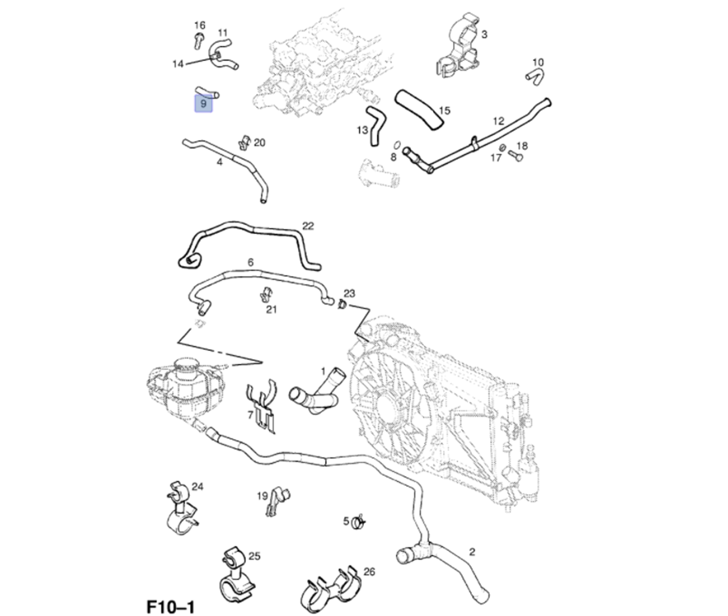 Opel Astra H Z17DTH Soğutucu Bypass Boru İbraş Marka 21255