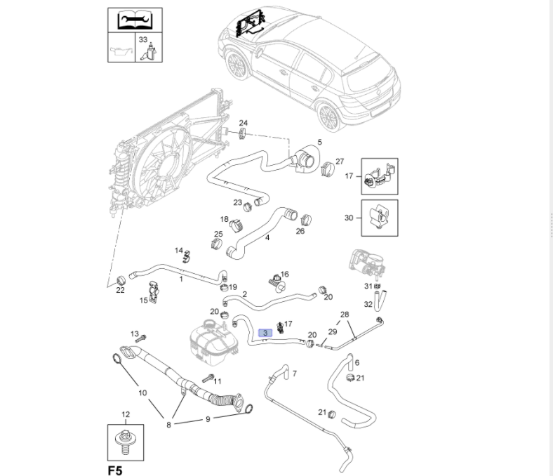 Opel Astra H Z16XEP Motor Gaz Boşaltma Hortumu Ytt Marka Y11751