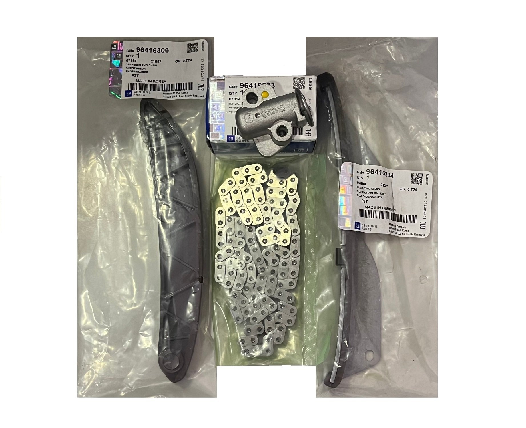 Chevrolet Aveo 2008/2011 T250/ T255 Triger Zincir Seti (4 Parça) Psa Marka 96416302set