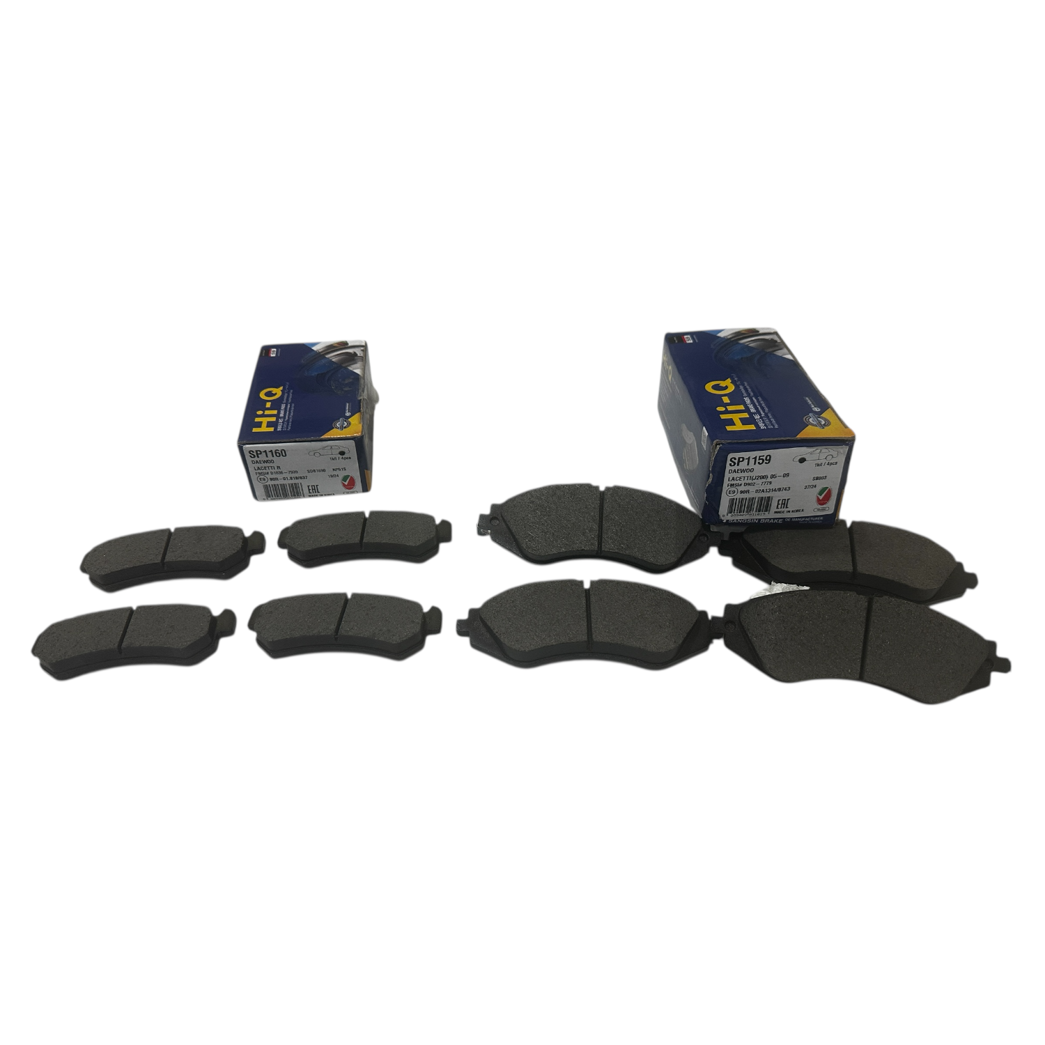 Chevrolet Lacetti Ön-Arka Fren Balata Takımı HIQ Marka SP1159-SP1160