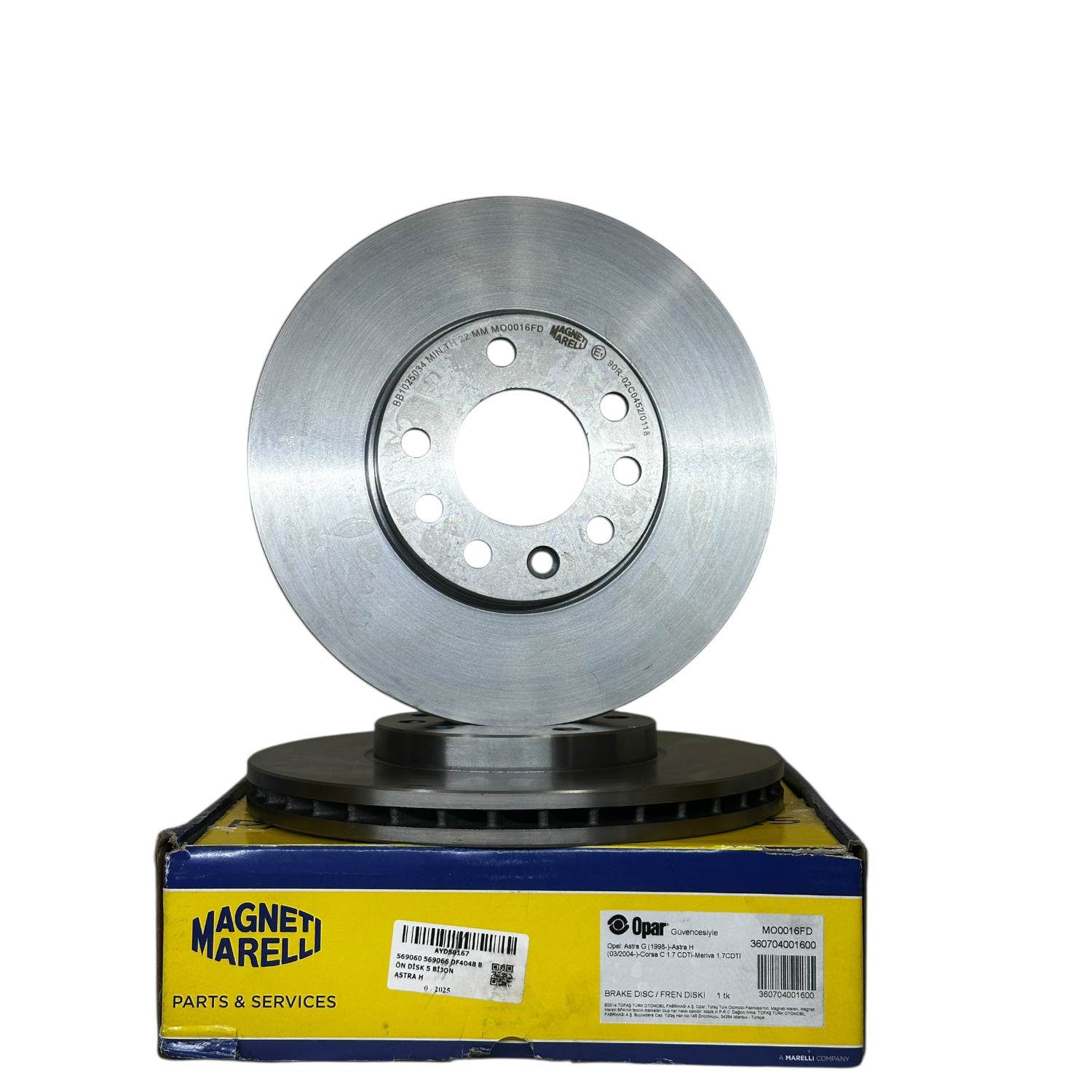 Opel Astra H Ön Fren Diski 5 Bijon Magneti Marelli 360704001600