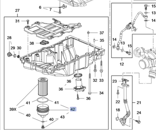 Opel Astra J 1.6 Dizel Motor Yağ Filtre Kabı Psa Marka 55573793