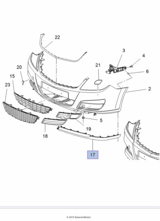 Opel Vectra C Ön Tampon Alt Karlık Sol Root Marka 111541