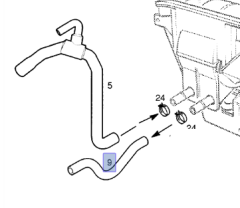 Opel Corsa B 1.4-1.6 Kalorifer Su Çıkış Hortumu İbraş Marka