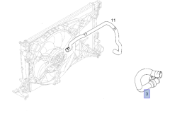 Opel Corsa D A17DTR Motor Radyatör Alt Hortumu İbraş Marka
