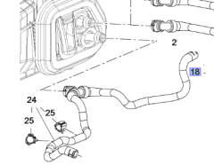 Opel Astra J 1.4 Motor Kalorifer Su Giriş Hortum İbraş Marka 21292