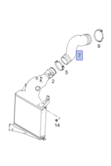 Opel Astra H Z16LET Motor İntercoler Giriş Borusu İbraş Marka