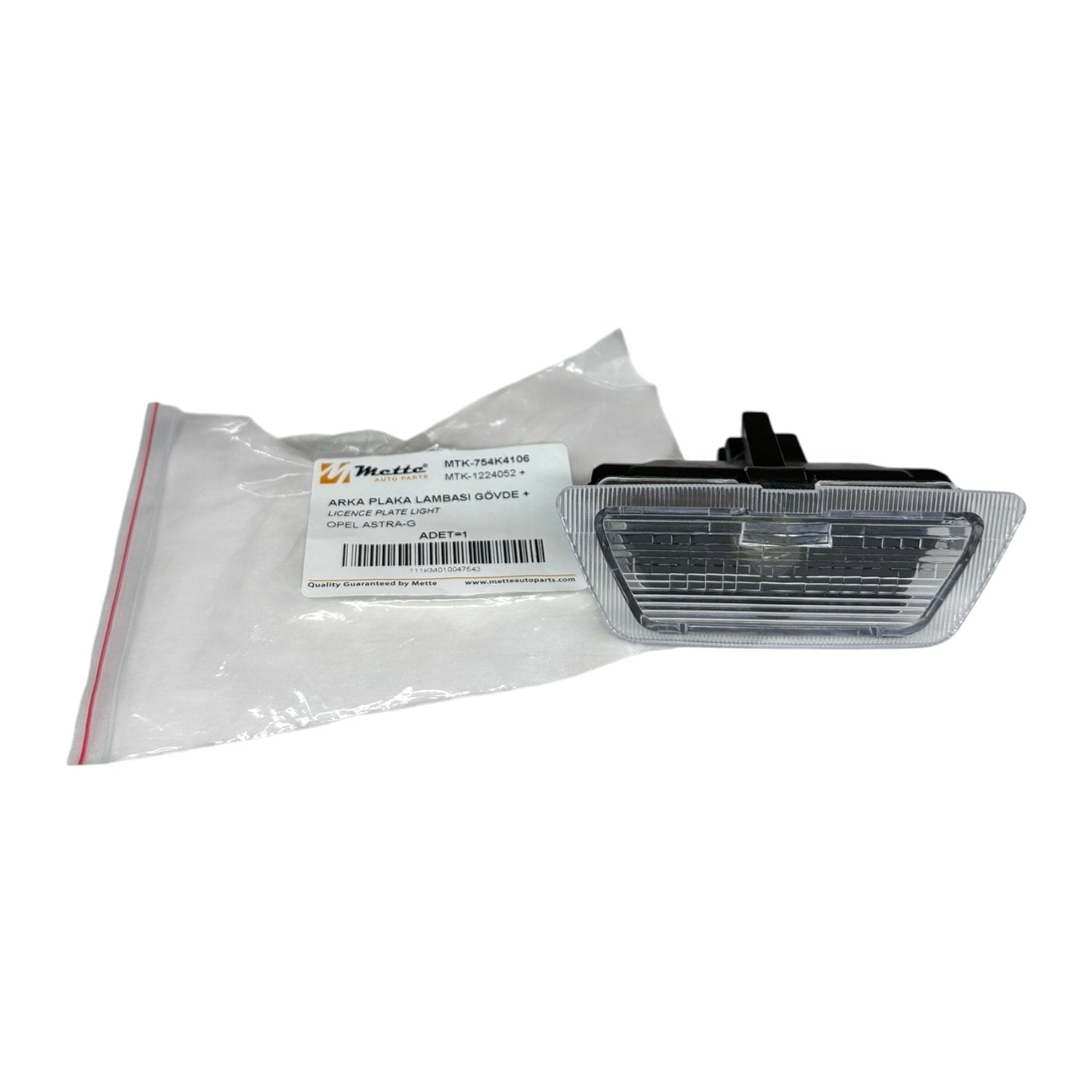 Opel Astra G Plaka Lamba Gövdesi ve Camı Komple Mette Marka 754K4106