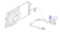 Opel Astra H Z17DTL Motor Radyatör Çıkış Borusu İbraş Marka  IBR-21472
