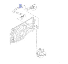 Opel Astra H 1.6 Benzinli Motor Radyatör Çıkış Hortumu İbraş Marka 21429