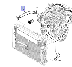 Chevrolet Captiva C100 2.0 Dizel Motor Radyatör Giriş Borusu İbraş Marka IBR-21701