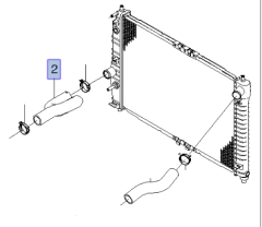 Chevrolet Aveo T200-T255 1.4 16V Benzinli Motor Radyatör Alt Hortumu İbraş Marka 25122