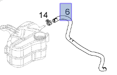 Opel Corsa D Z13DTH Motor Yedek Su Depo Hortumu Yerli Üretim İbraş Marka 21375