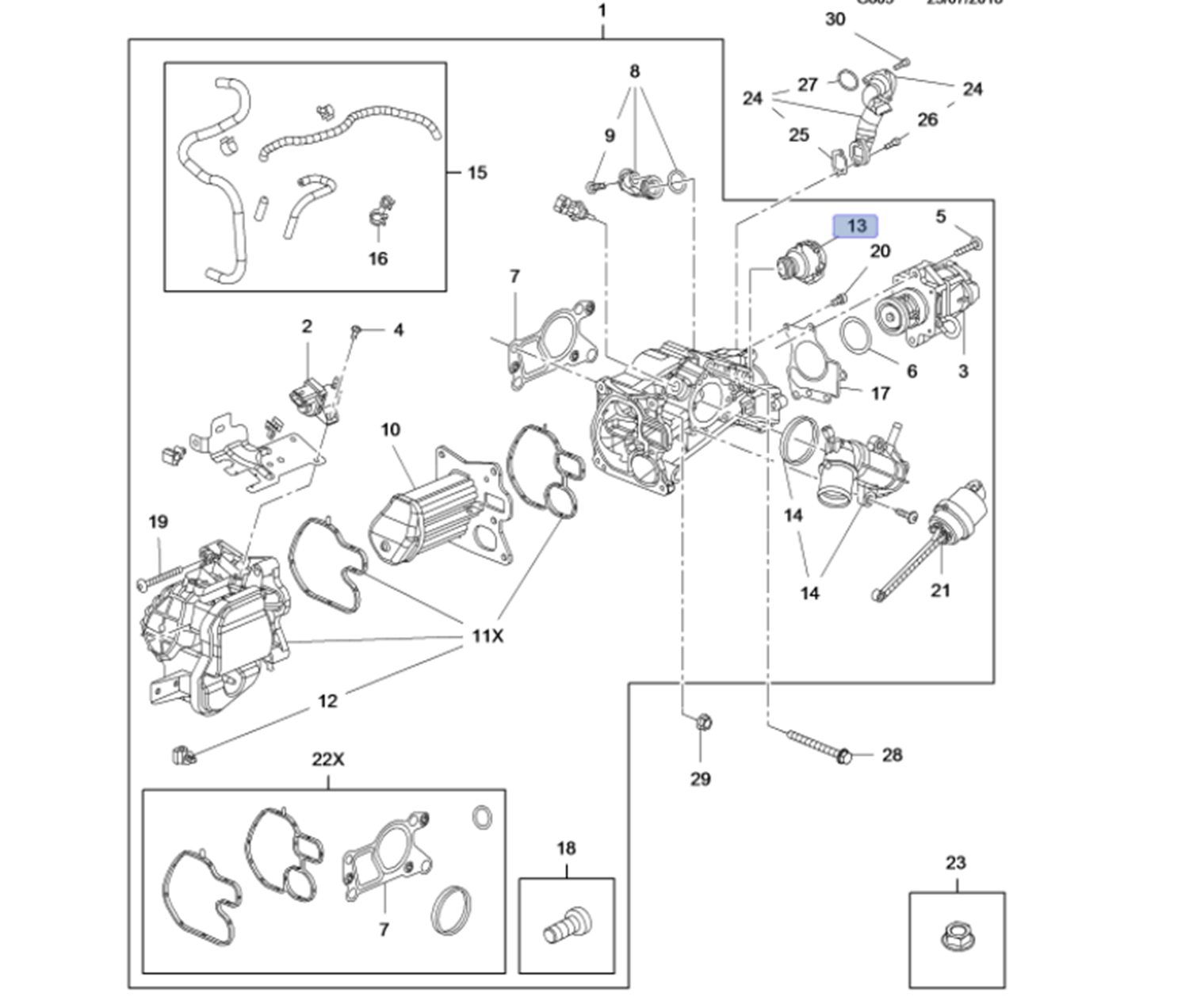 Opel İnsignia A 2.0 Dizel Egr Boru Adaptörü Mette Marka 651D5389