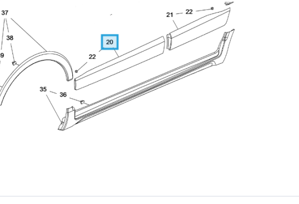 Opel Crosland X Ön Kapı Çıtası Sağ Psa Marka YQ009407XT