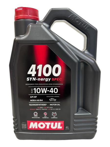 Motul 4100 Synergıe+ Spec 10W40 4 Litre Motor Yağı 2024 Üretim 112891