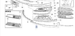 Opel İnsignia A Makyajlı Ön Tampon Alt Lastiği Sol Psa Marka 22787166
