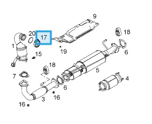 Chevrolet Captiva Katalitik Konvektör Boğaz Conta Kelepçesi Psa Marka 96629314