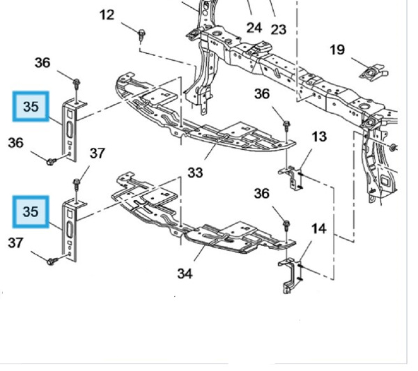Chevrolet Trax Ön Panel Takviye Sacı Psa Marka 42491933