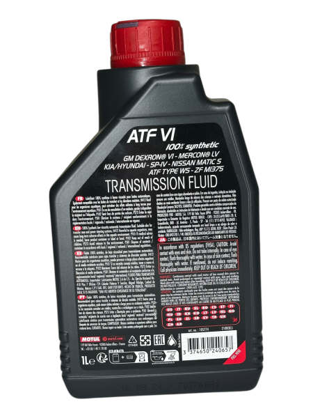 Dexron 6 Otomatik Şanzıman ve Direksiyon Yağı 1 Litre Motul Marka