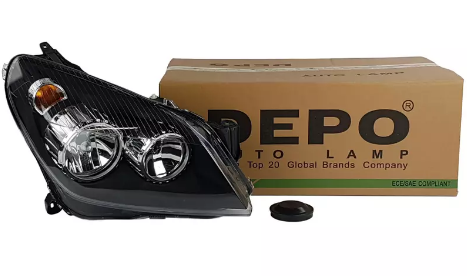 Opel  Astra H Far Sağ Siyah Zeminli Depo Marka