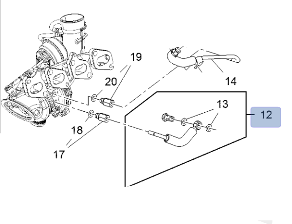 Opel İnsignia 1.4 Turbo Benzinli Motor Turbo Besleme Borusu Mette Marka 668M6587