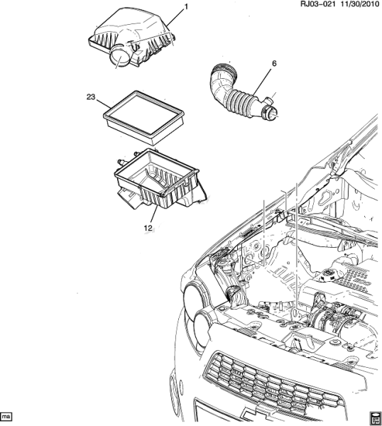 Chevrolet Aveo T300 1.3 Dizel Motor Hava Filtre Hortumu İbraş Marka NFA-21240