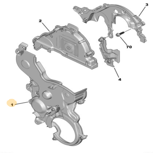 Opel Corsa F 1.5 Dizel Motor  Triger  Dış Kapağı Psa Marka 9808723480