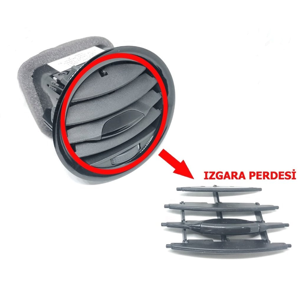 Opel Corsa D Kalorifer Havalandırma Muzul Izgarası Orta Siyah Mette Marka 754K4256