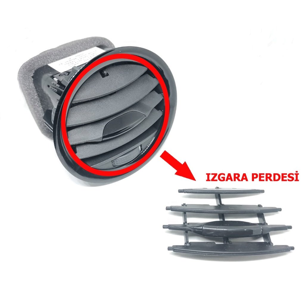 Opel Corsa D Kalorifer Havalandırma Muzul Izgarası Orta Siyah Mette Marka 754K4256