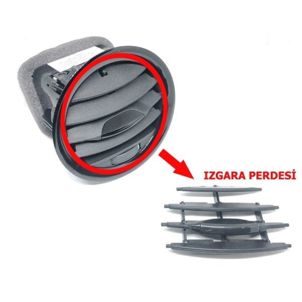 Opel Corsa D Kalorifer Havalandırma Muzul Izgarası Orta Siyah Mette Marka 754K4256