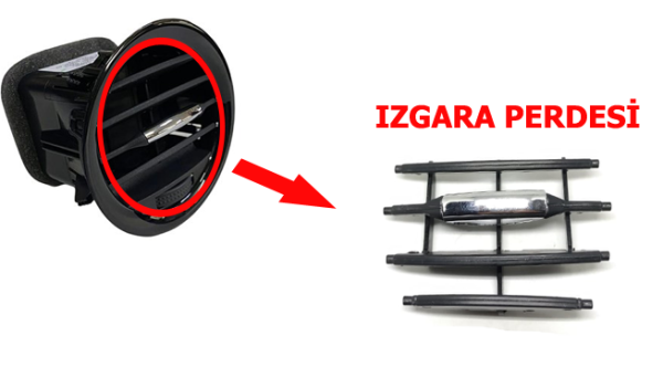 Opel Corsa D Kalorifer Havalandırma Muzul Izgarası Orta Nikelaj Mette Marka 754K4401