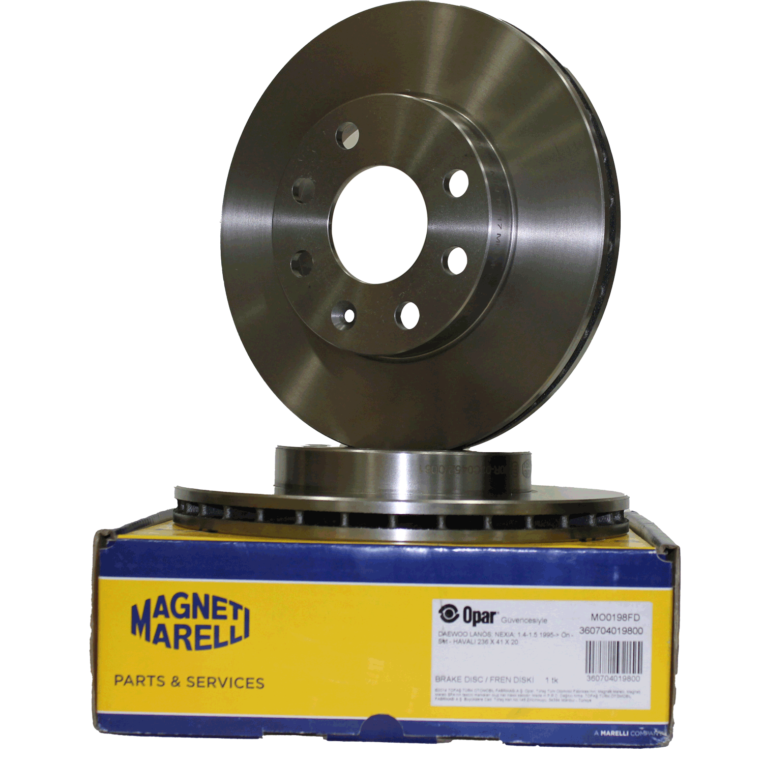Opel Corsa B Ön Fren Diski Havalı 236MM Magnetti Marelli Marka 360704019800