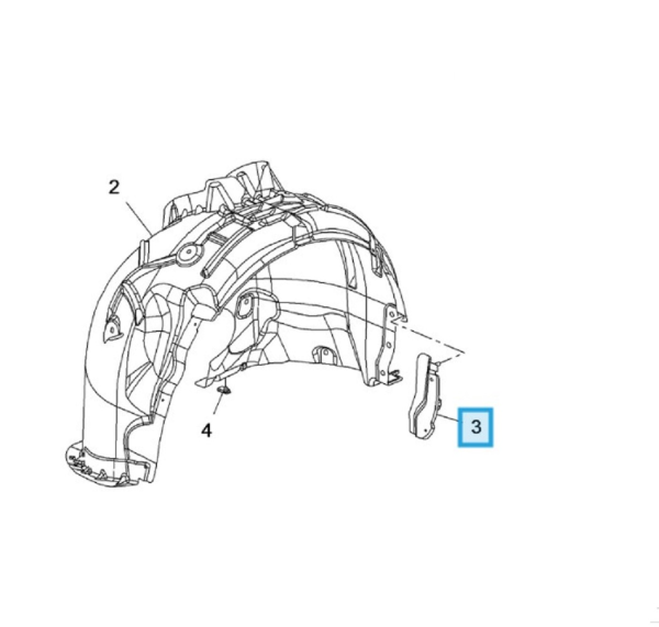 Opel Astra K Ön Çamurluk Davlumbazı Ek Kapağı Sağ Psa Marka 39043989