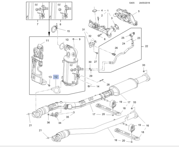 Opel Astra K B16DTH Katalizör Boğaz Contası Psa Marka 55570081
