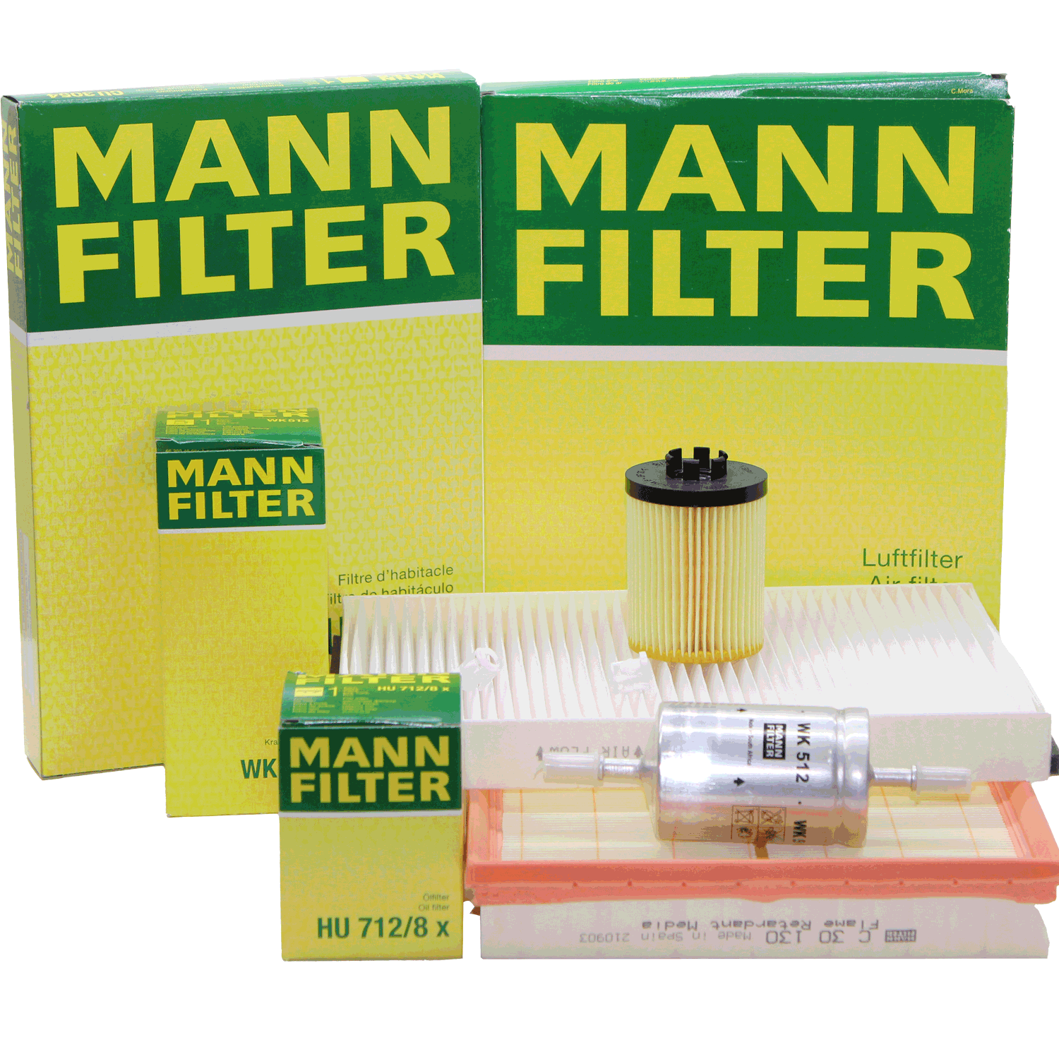 Opel Astra G 1.4 (Z14XEP) Benzinli Motor Periyodik Bakım Filtre Seti Mann Marka (Uzun Tip Polenli) MAN-04