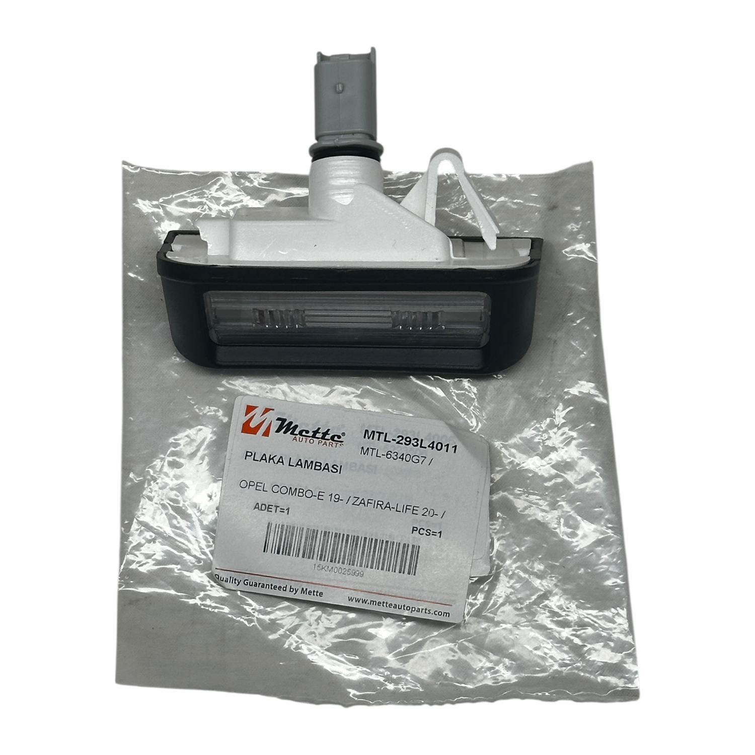Opel Combo E Arka Plaka Aydınlatma Lambası Mette Marka 293L4011